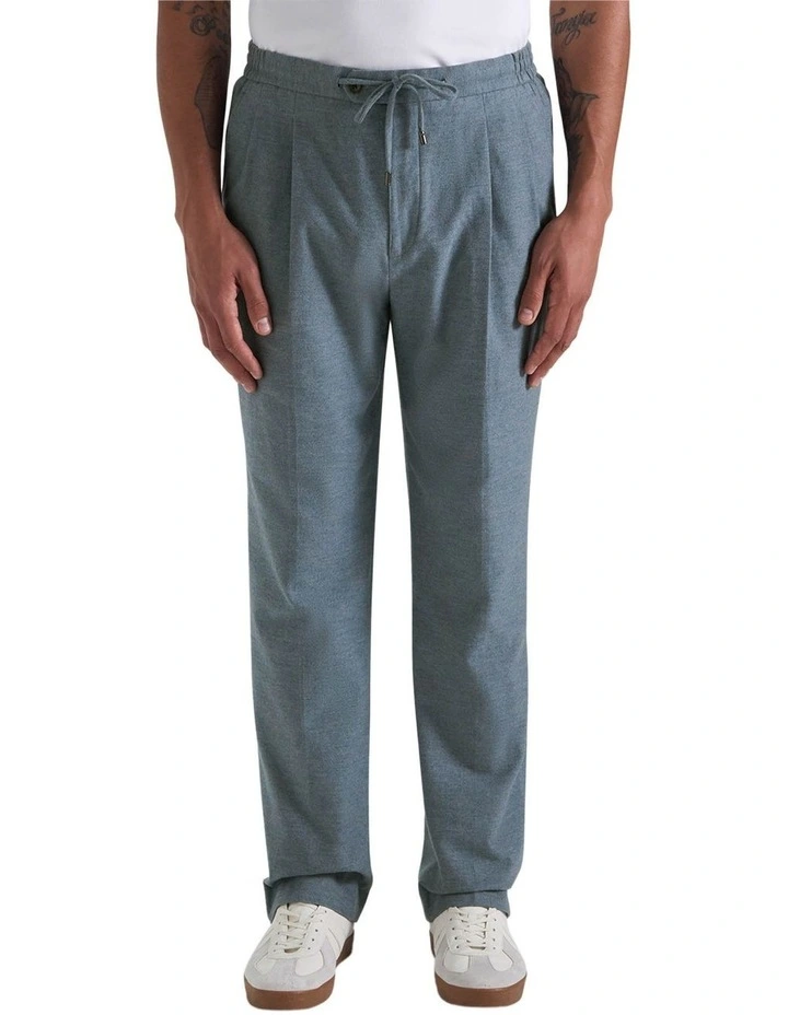 Norwood Drawstring Trouser in Denim Melange image 1