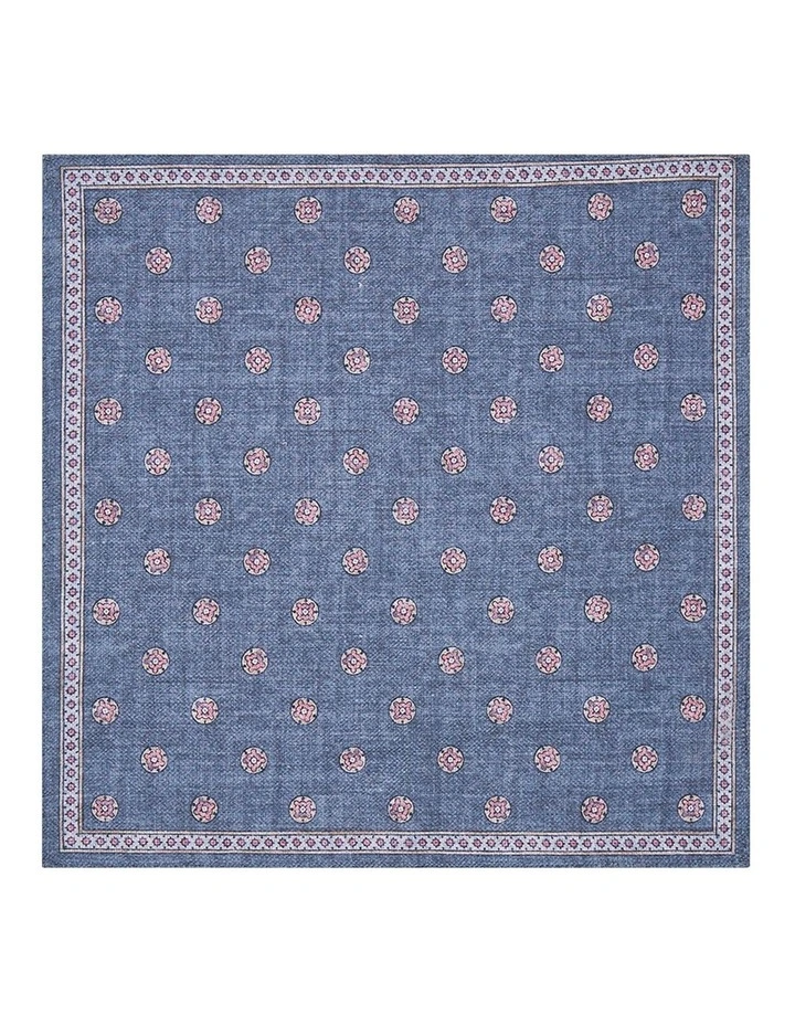 Orsini Pocket Square in Blue Pink image 1
