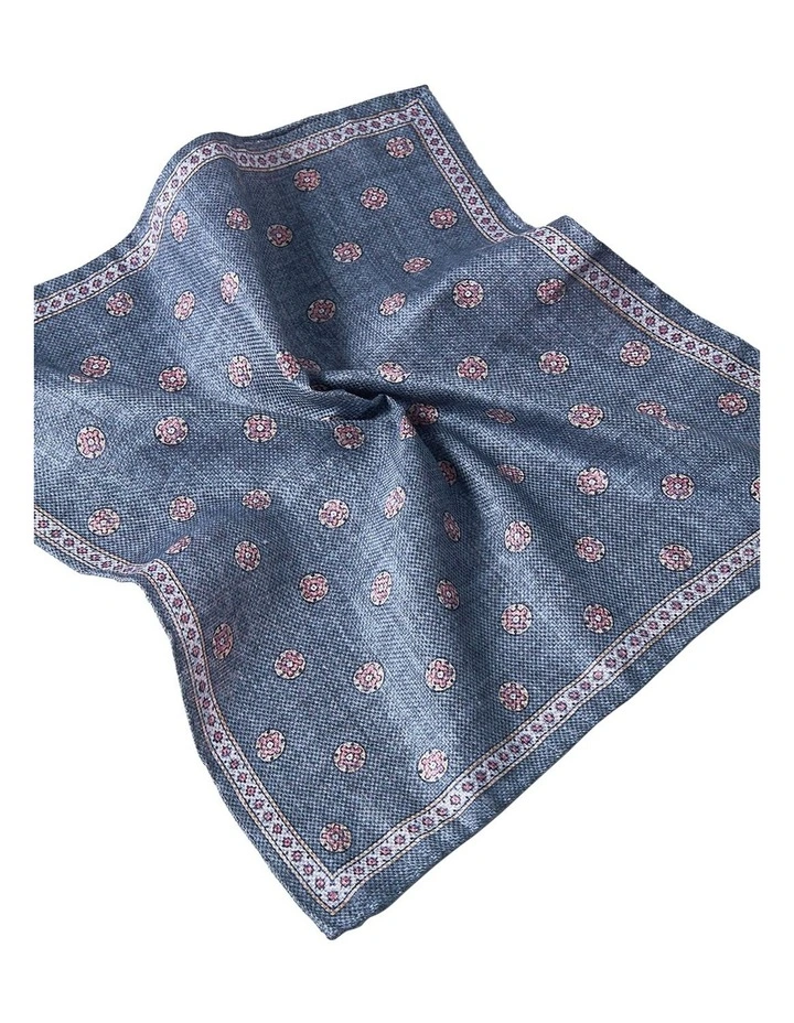 Orsini Pocket Square in Blue Pink image 3