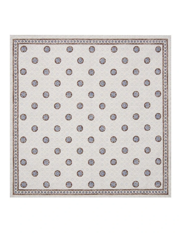 Orsini Pocket Square in Blue White image 1