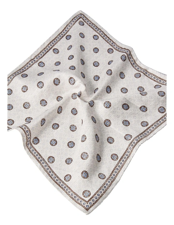 Orsini Pocket Square in Blue White image 3
