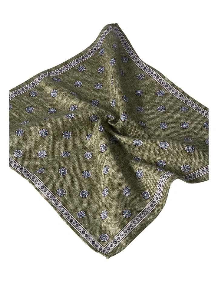 Orsini Pocket Square in Green image 3