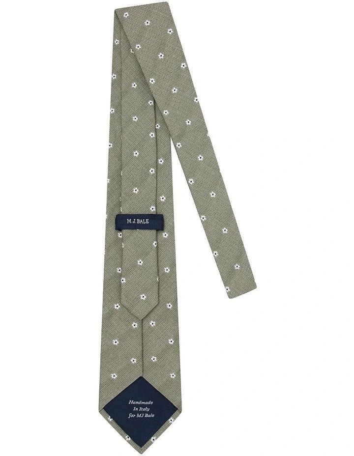 Pasetti Tie in Green Navy White image 2