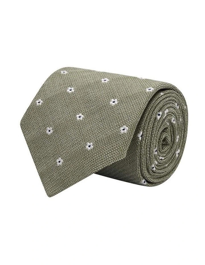 Pasetti Tie in Green Navy White image 3