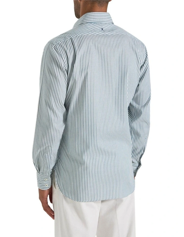 Piccadilly Stripe Shirt in Alpine Green image 3