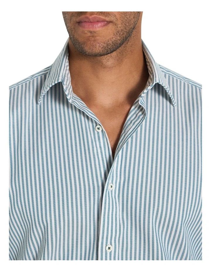 Piccadilly Stripe Shirt in Alpine Green image 4