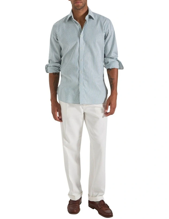 Piccadilly Stripe Shirt in Alpine Green image 5