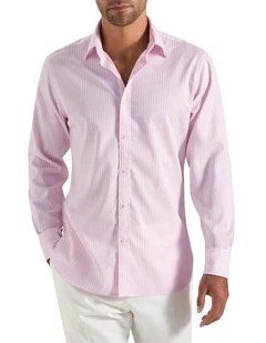 Piccadilly Stripe Shirt in Dolomite Pink