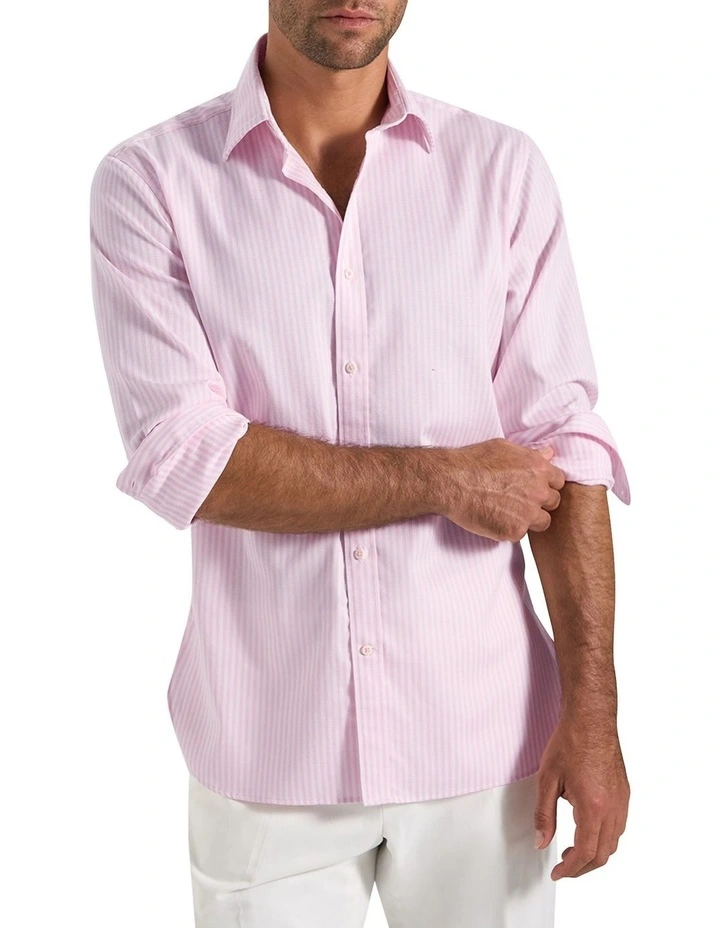 Piccadilly Stripe Shirt in Dolomite Pink image 3