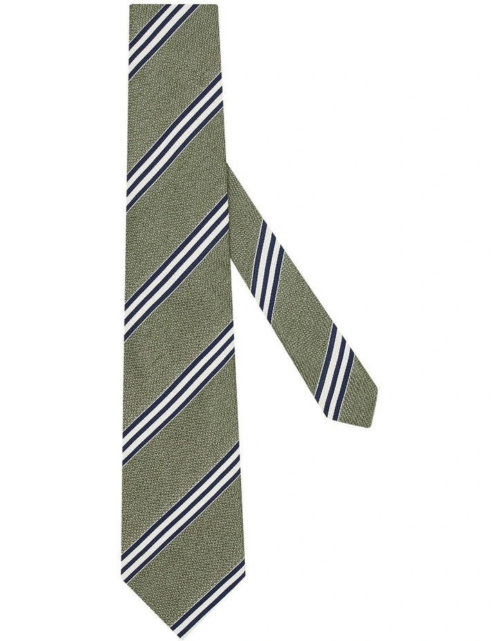 Revalli Tie in Green Navy White image 1