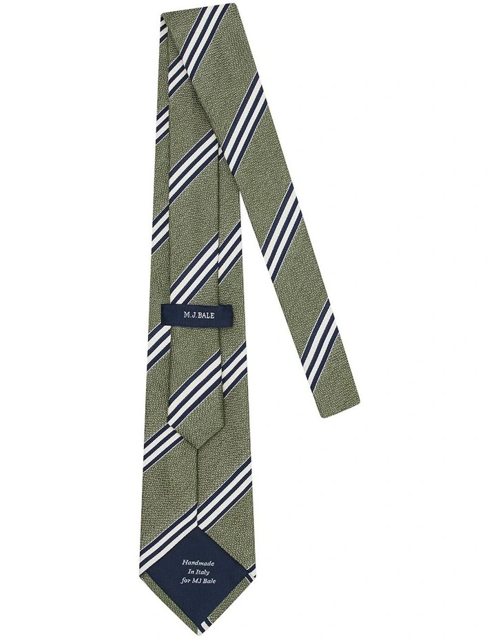 Revalli Tie in Green Navy White image 2