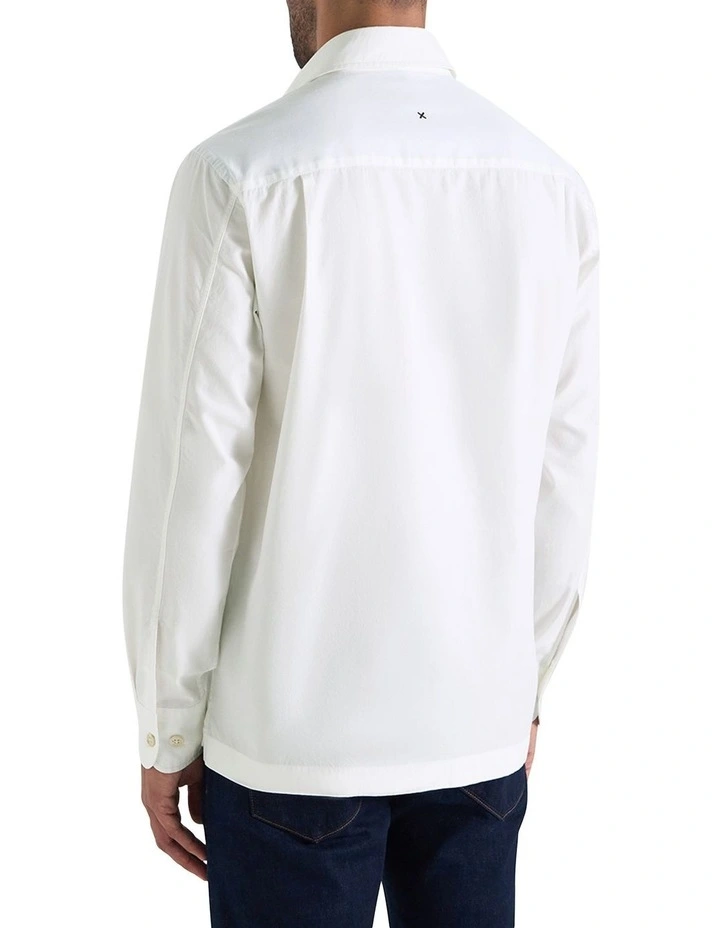 Ridgeway Sea Cotton Shirt in Snow White image 3
