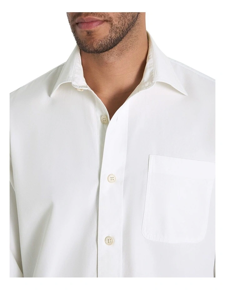 Ridgeway Sea Cotton Shirt in Snow White image 4