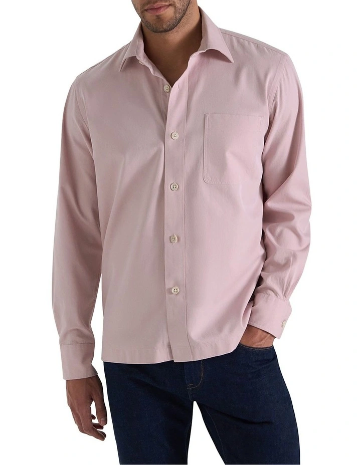 Ridgeway Sea Cotton Shirt in Washed Wine image 2