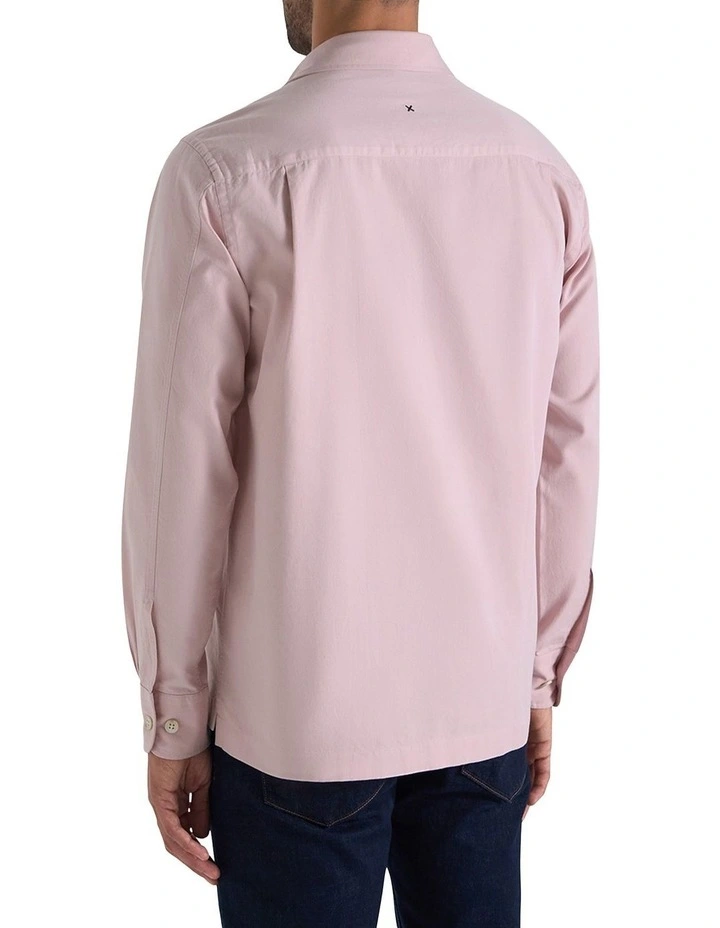 Ridgeway Sea Cotton Shirt in Washed Wine image 3