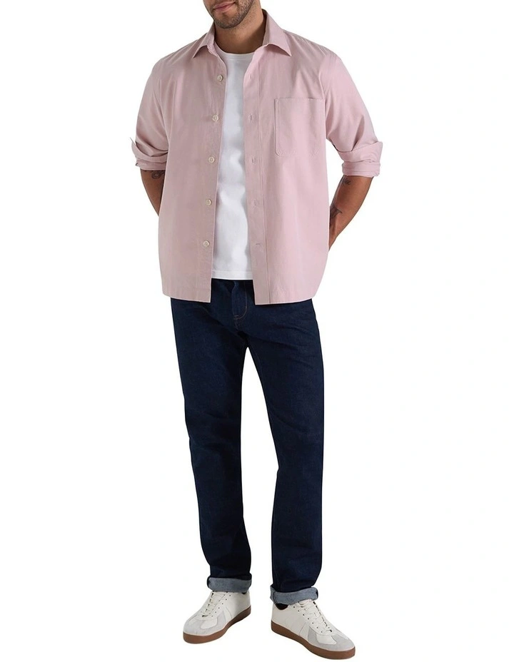 Ridgeway Sea Cotton Shirt in Washed Wine image 5