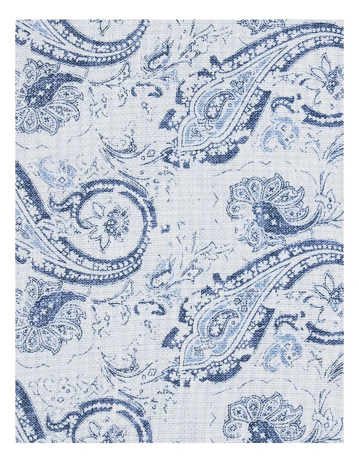 Serafini Pocket Square in White Blue image 3