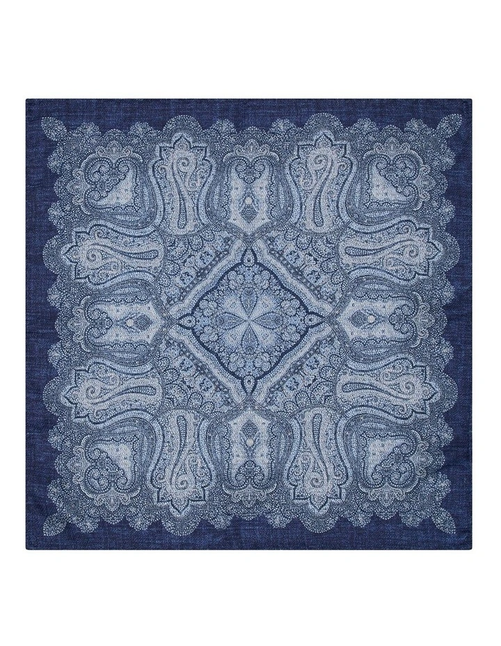 Velluto Pocket Square in Navy image 1