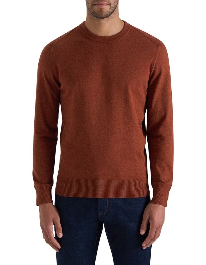 Wester Crew Knit in Dark Whisky image 1