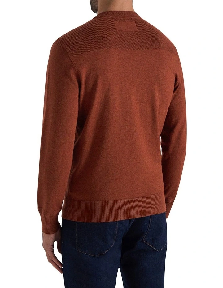 Wester Crew Knit in Dark Whisky image 2