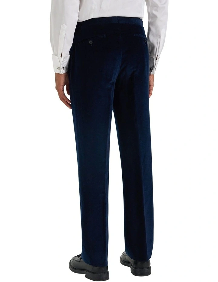 Bowie Flat Front Trouser in Navy image 2
