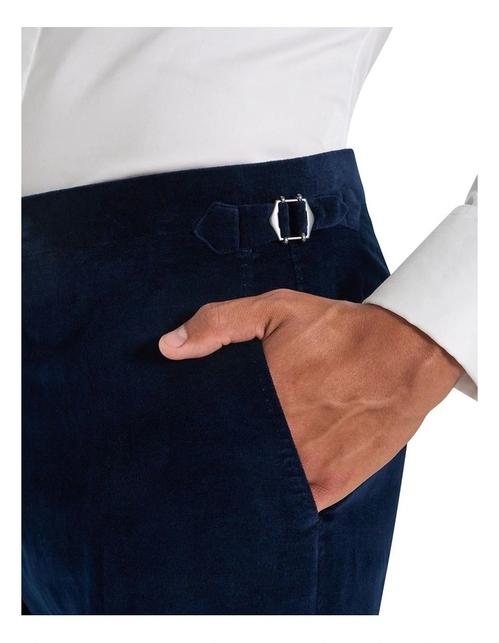Bowie Flat Front Trouser in Navy image 3