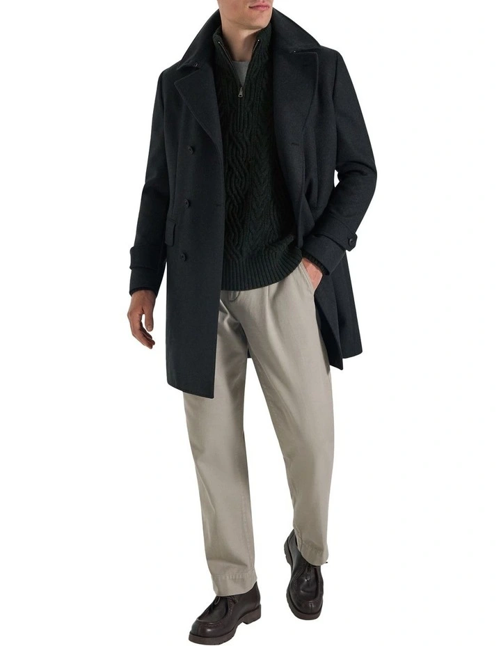 Bull Cable Half Zip Neck Knitwear in Alphine Green image 5