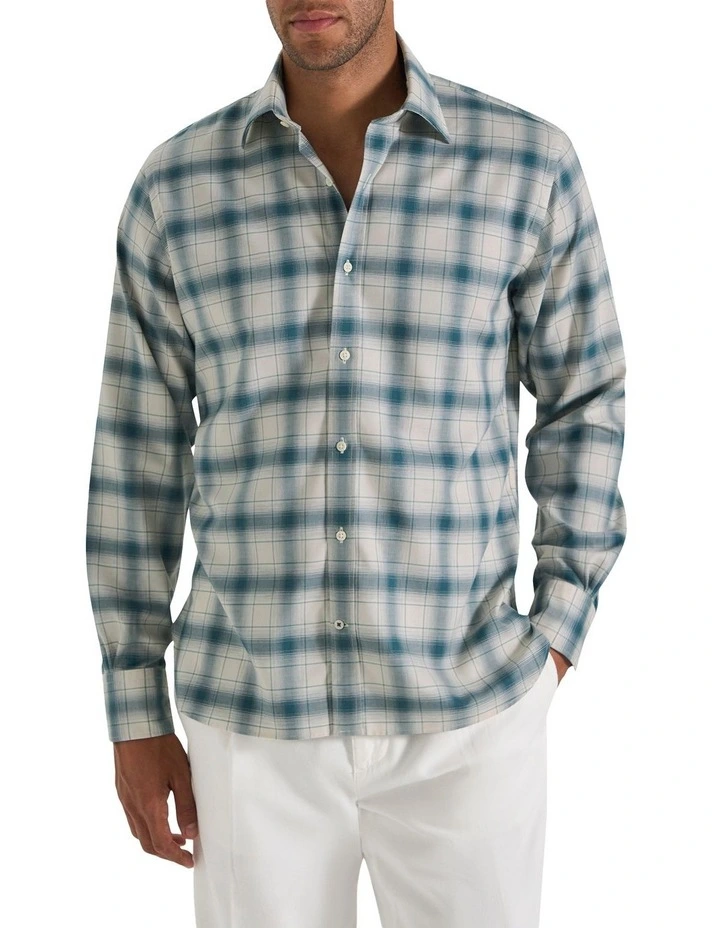 Burlington Check Shirt in Arctic Green image 1