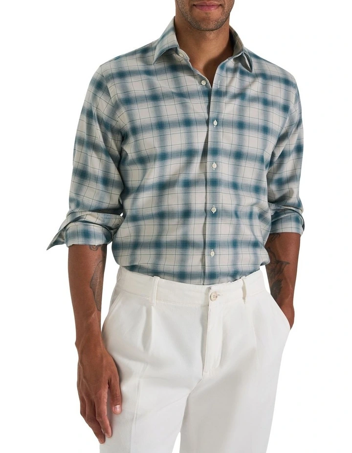 Burlington Check Shirt in Arctic Green image 3