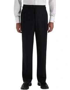 Guyra Single Pleat Relaxed Trs in Black