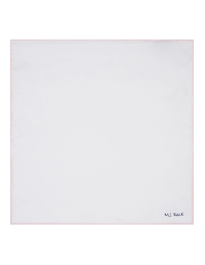 Sandburg Pocket Square in White Navy image 1