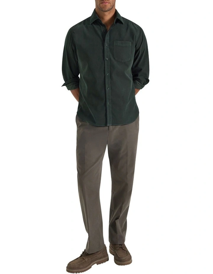 Geoff Cord Shirt in Lodge Green image 5