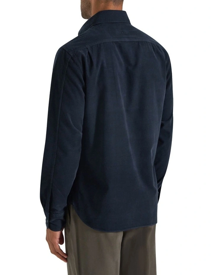Geoff Cord Shirt in Navy image 2