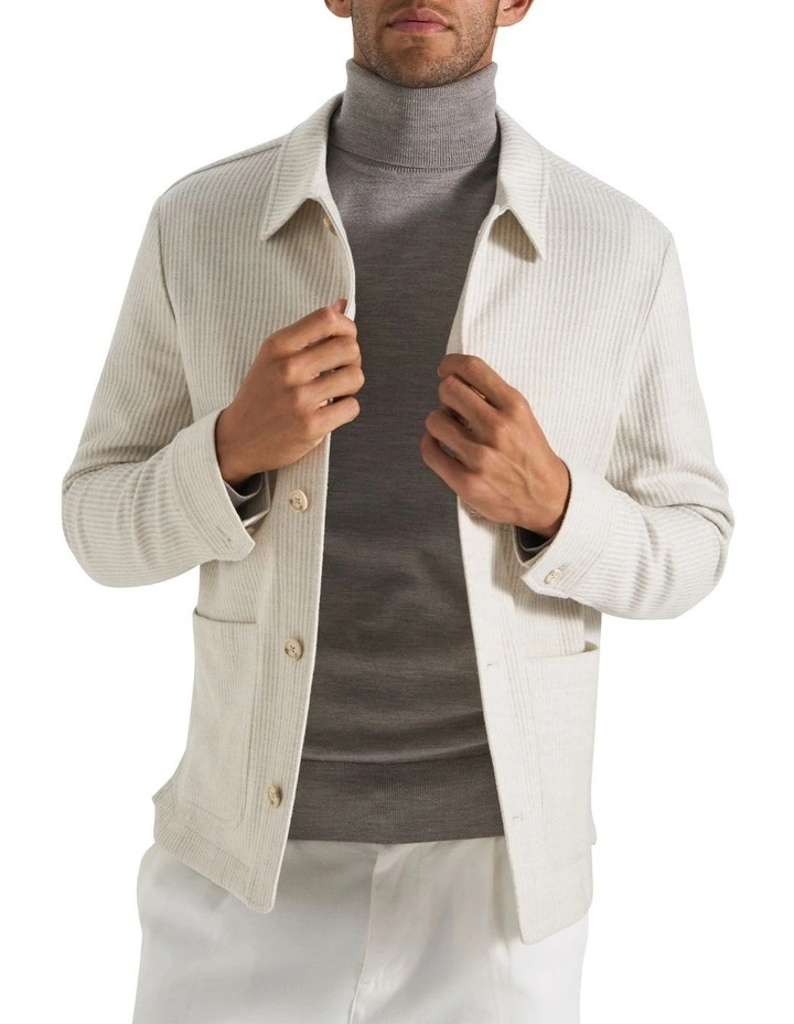 Kurt Wool Worker Jacket in Winter White image 1