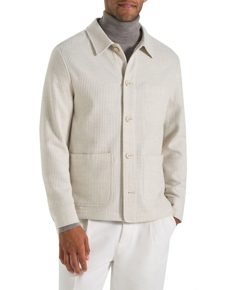 Kurt Wool Worker Jacket in Winter White image 2