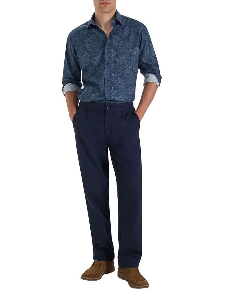 Almagro Printed Shirt in Dark Denim image 5