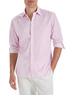 Belleville Printed Shirt in Pink White