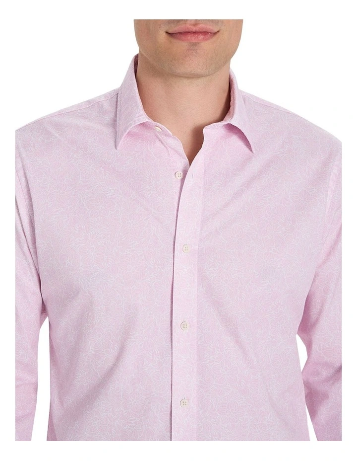 Belleville Printed Shirt in Pink White image 2