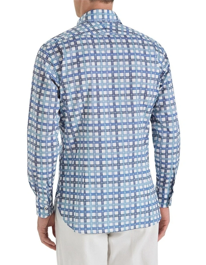 Devenson Check Shirt in Blue White image 4