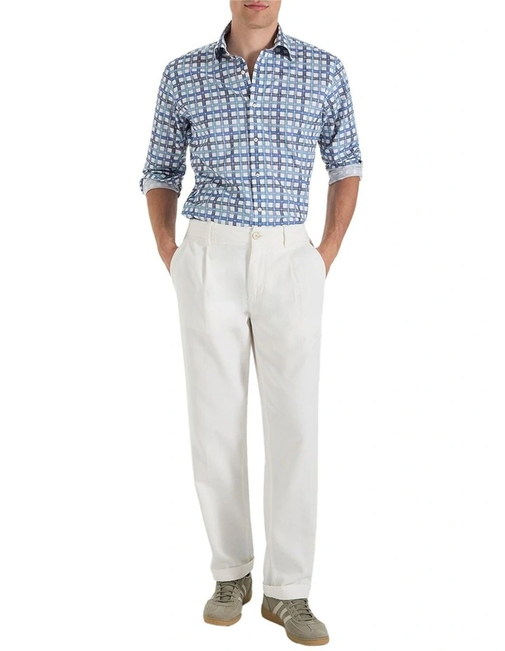 Devenson Check Shirt in Blue White image 5