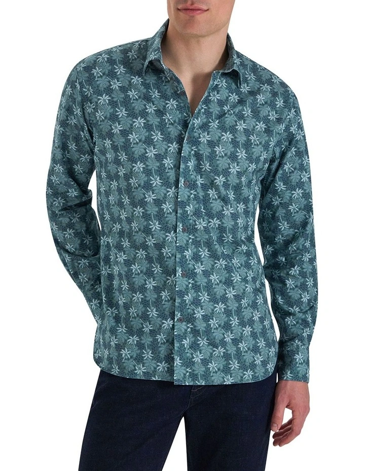 Lilas Printed Shirt in Green image 1
