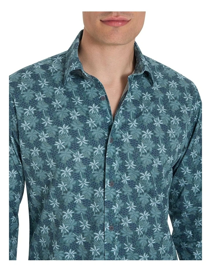 Lilas Printed Shirt in Green image 3