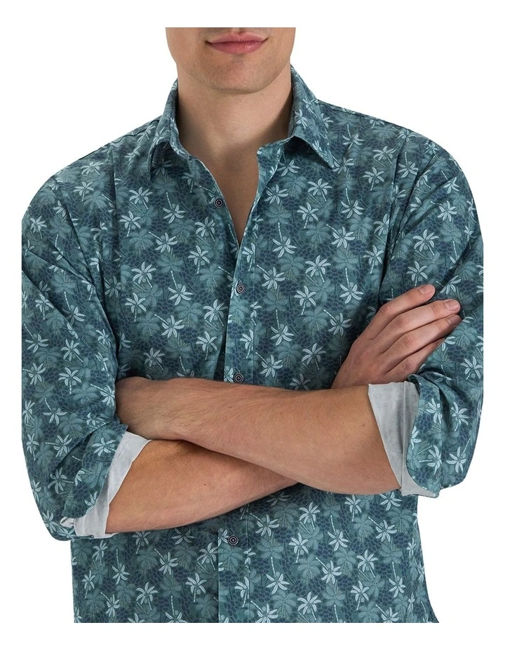 Lilas Printed Shirt in Green image 4