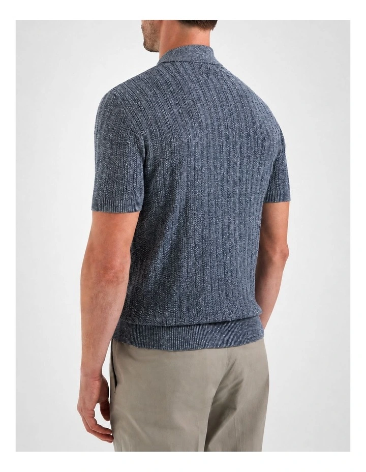 Harper SS Polo in Denim image 4