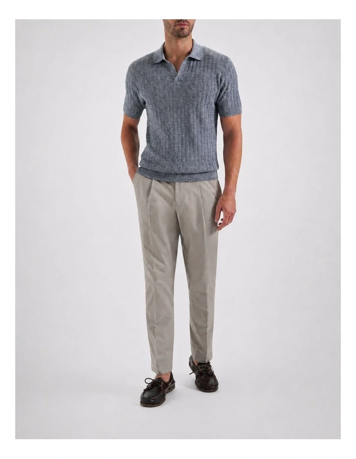 Harper SS Polo in Denim image 5