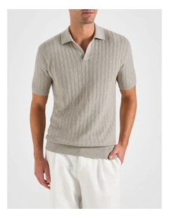 Harper SS Polo in Ecru