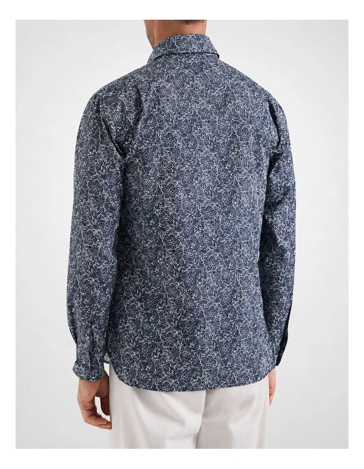 Laurier Printed Shirt in Indigo image 2