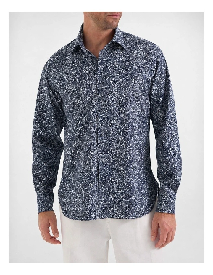 Laurier Printed Shirt in Indigo image 3