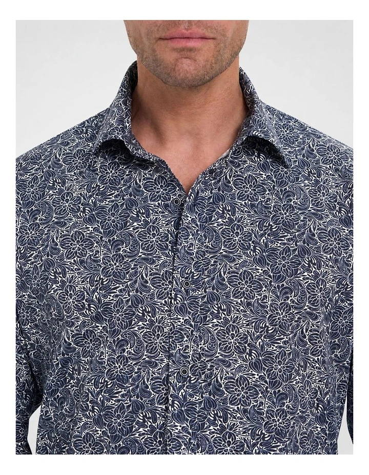 Laurier Printed Shirt in Indigo image 4