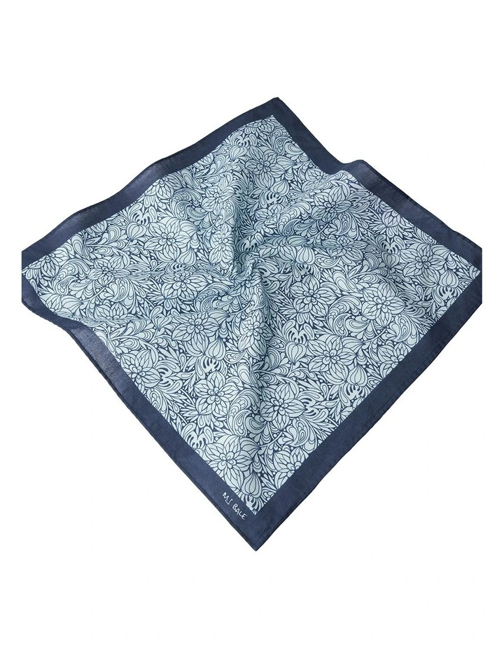 Belleville Pocket Square in Blue image 2